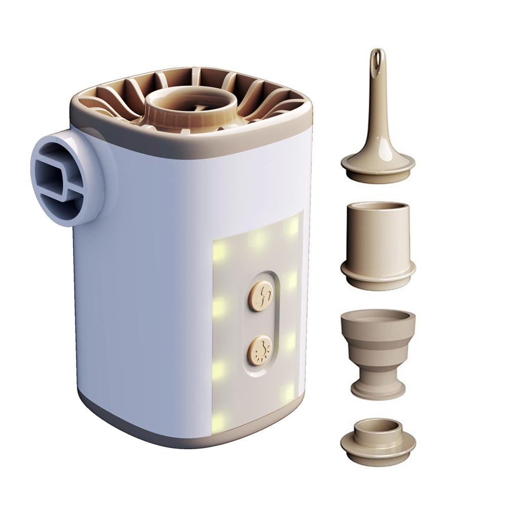 

Электрический воздушный насос, перезаряжаемый, ночник, регулируемый насос для накачивания шин белый