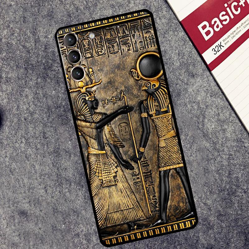 Sacred Eye of Horus Egypt Fresco Cover For Samsung Galaxy S24 Ultra S23 S22 S20 S21 FE S8 S9 S10 Plus Note 10 20 Ultra Case