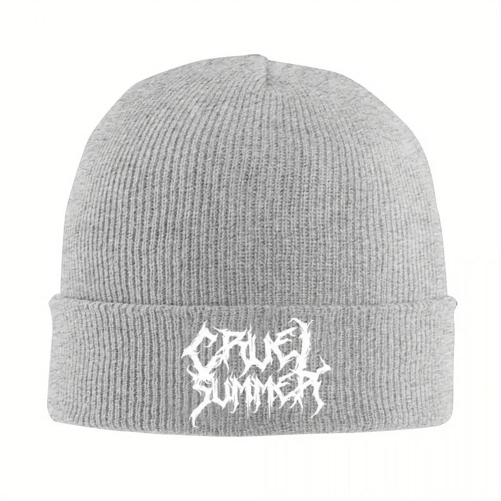 New Black Band Logo Cruel Summer Hat Autumn Winter Skullies Beanies Warm Swiftie Cap Unisex Acrylic Knitted Caps