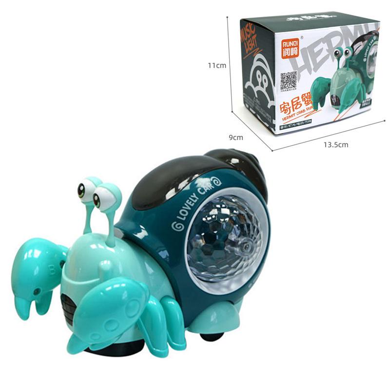 

Ползающий Краб Улитка Детская Игрушка Ходячая Время на животе Танцующая Ранняя Образовательная Интерактивная Музыкальная Игрушка со Светом Малыш для Детей Подарки светло-зеленый