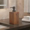 Walnut Wood Soap Dispenser Luxury Wooden Lotion Pump Bottle Refillable for Hotel