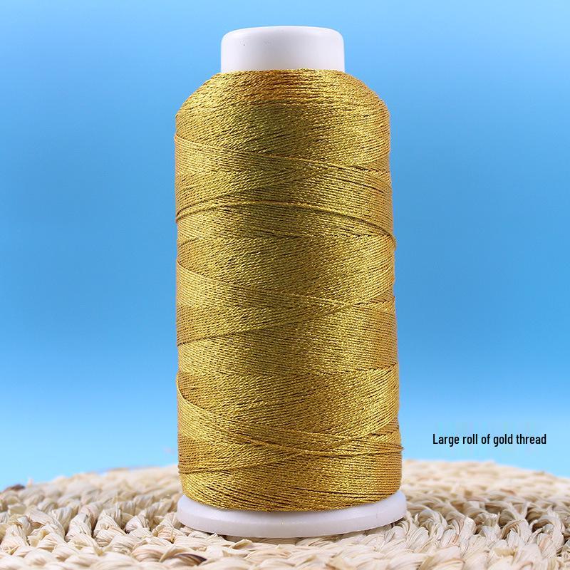 Umweltfreundliches, pillarmes Gold- & Silber-Seidengarn für DIY-Flechtarbeiten - Große Rolle für Armbänder & Halsketten