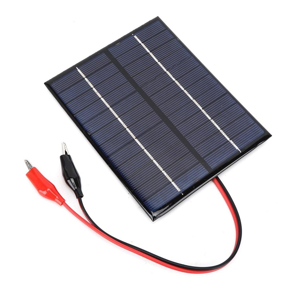 1/2 Pcs Durable 2W 12V Solar Panel Polycrystalline Silicon Lightweight DIY Charger Portable Charger Rock Climbing