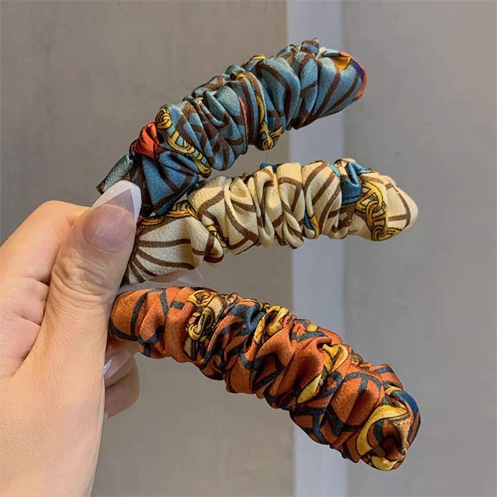 Headwear Crinkled Banana Clip Fabric Hair Wear New Vertical Clip  Female