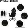 Game Chair Cover Slipcover Stretch Seat Chair Cover for Leather Computer Reclining Racing Ruffled Gamer Chair Protector