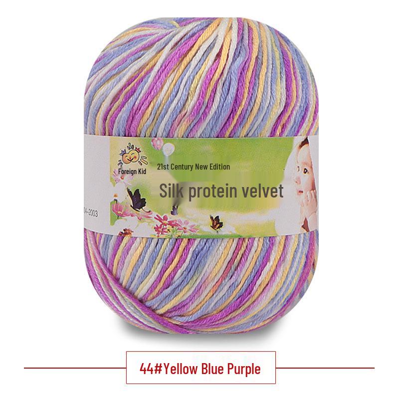 Silk Protein Baby Milk Cotton Yarn for Infant Sweaters, Hats, Shoes, Doll Crochet, and DIY Knitting Projects