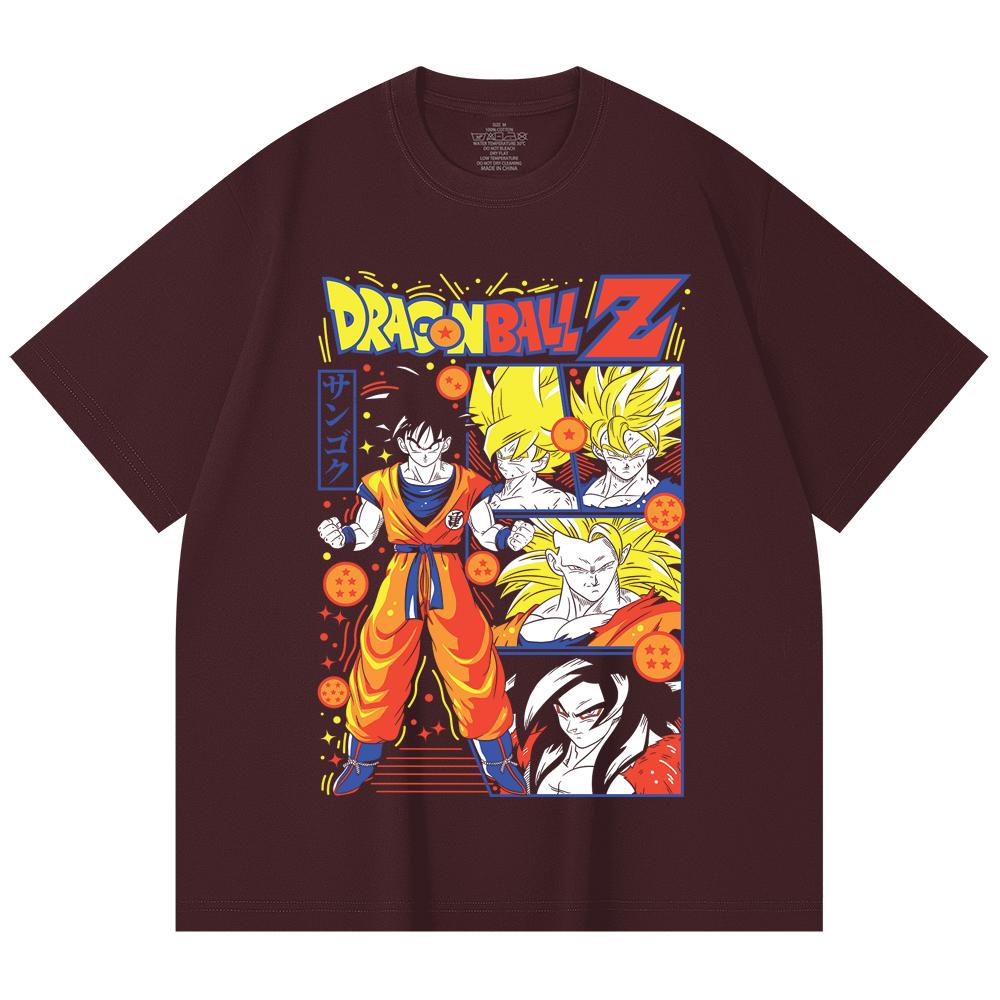 

230 Gsm 100% Cotton Dragon Ball V56 Goku Print Unisex Heavy Cotton T Shirt 2XL