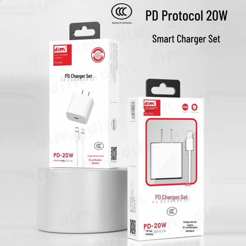 3C Certified 20W PD Fast Charger Kit for iPhone 14 with Type-C Cable