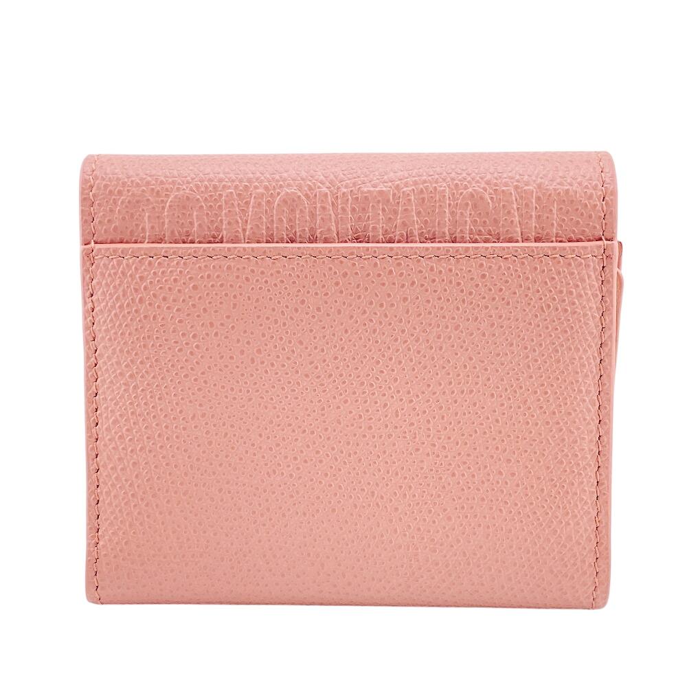 Christian Dior leather 30 Montagne Compact Wallet Tri-fold wallet pink leather Women Used