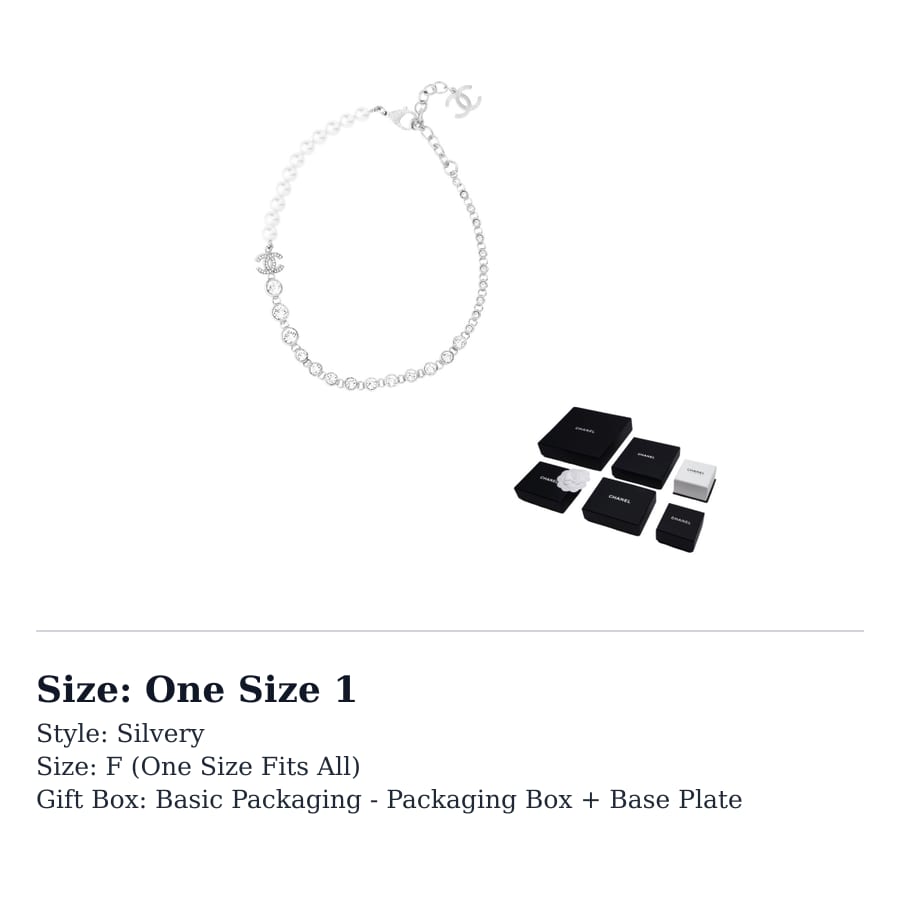Chanel 925 Sterling Silver Necklaces Women's Silver ABA625-B10759-NN589
