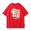 Summer Cartoon Ghost Killing Blade Summer Anime Cotton Cartoon Printing New Unisexs and Womens Casual Round Neck Short Sleeve