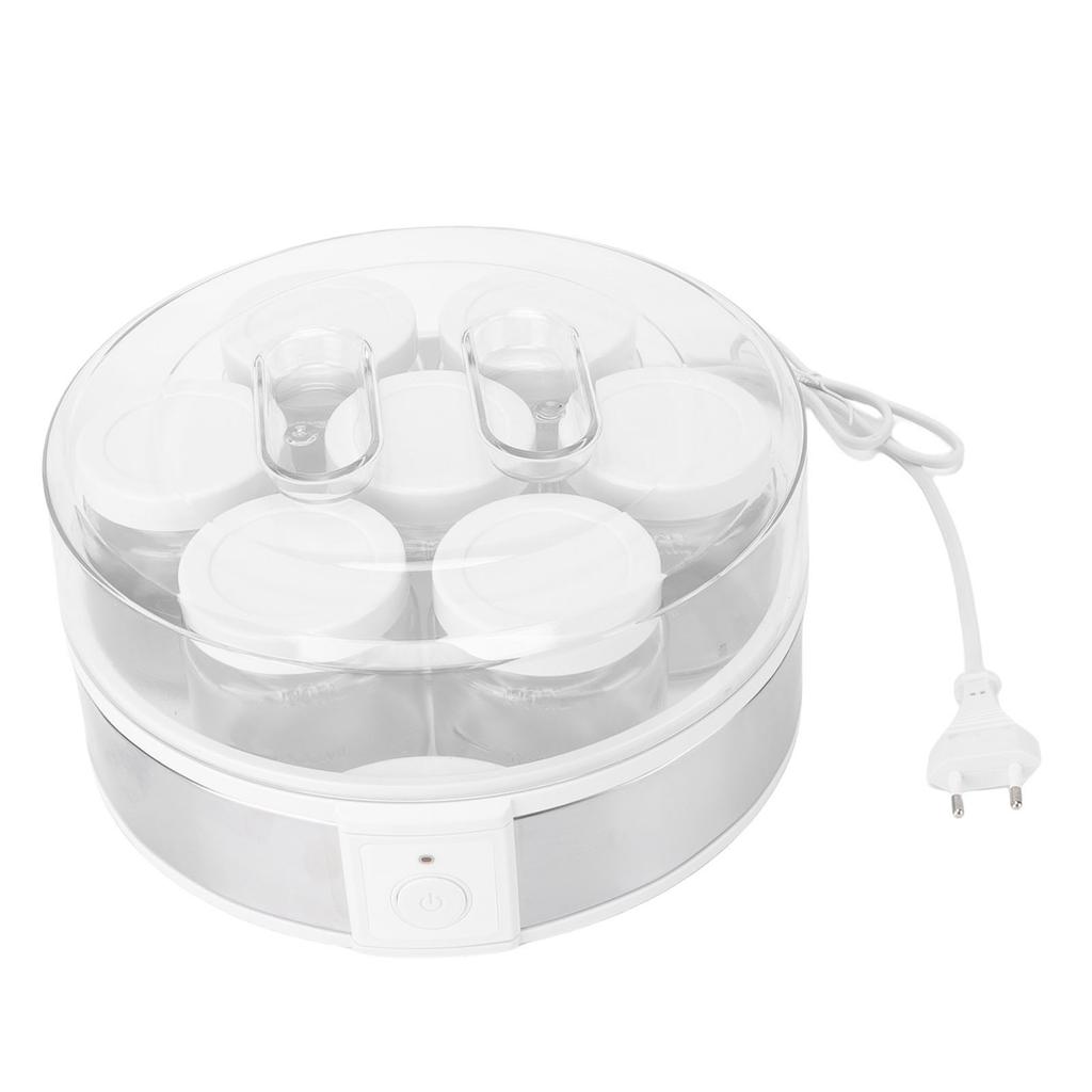 Electric Yogurt Maker 20W ABS Glass Multifunctional Portable Homemade Greek Yogurt Machine with 7 Cups for Jams Puddings