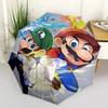 1pc Mario and Luigi's Epic Battle Pattern Beautiful Looking Automatic Folding Cartoon Umbrella, 3 Folding, 8 Iron Frame Design, Durable and Suita