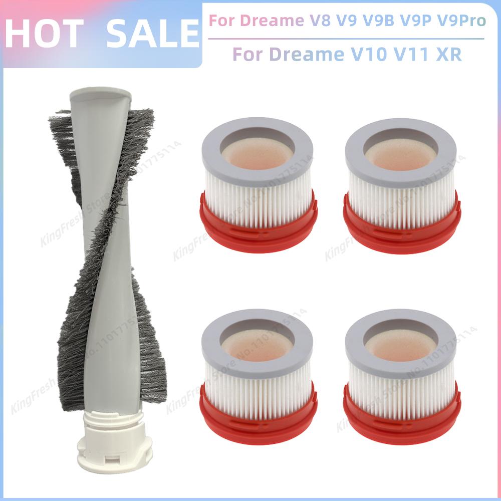 Fit For Dreame V9 V10 V11 V8 V9B V9P V9Pro XR Wireless Handheld Vacuum Cleaner Parts Main Roller Mites Removal Brush HEPA Filter