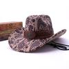 Popolare cappello western da cowboy in camoscio classico europeo e americano da uomo e donna con tesa larga ricamato cappello da sole da esterno