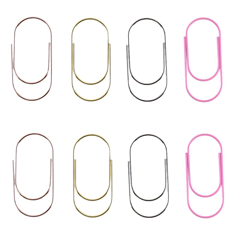 50mm Electroplated Metal Chubby Paperclip - Oversized Creative Curved Design