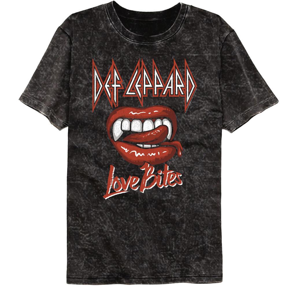 Def Leppard Love Bites Mouth Men T Shirt Band Merch M