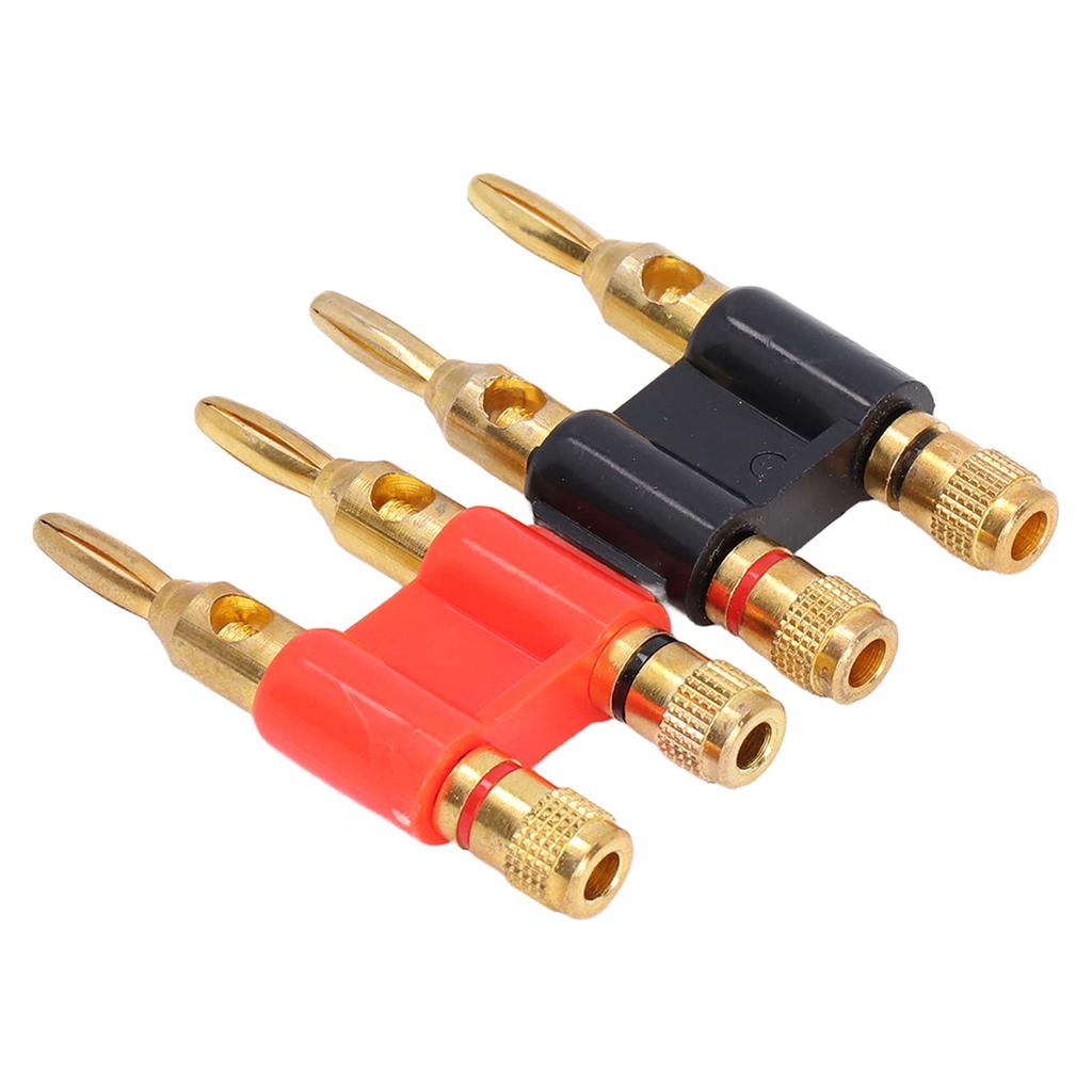 Acogedor 2PCS Stackable Dual Banana Plugs Banana Connectors Brass Banana Jacks for Speaker Wire AWG 2-Way 12-18
