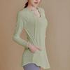 Top de entrenamiento con capucha de manga larga ajustado para mujer Otoño Primavera Cintura Alta Holgado Camisa de Fitness para Correr Yoga Gimnasio