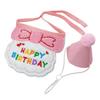 Pet Birthday Hat And Bib Adjustable Party Hat with Embroidered Bib Cute Cats Bandana Scarf Outfit for Girls Boys Kittens Dogs Parties