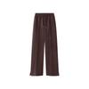 Solid Color Lace-Up Breathable Straight Leg Casual Pants Women Bottoms L326W034-04AV