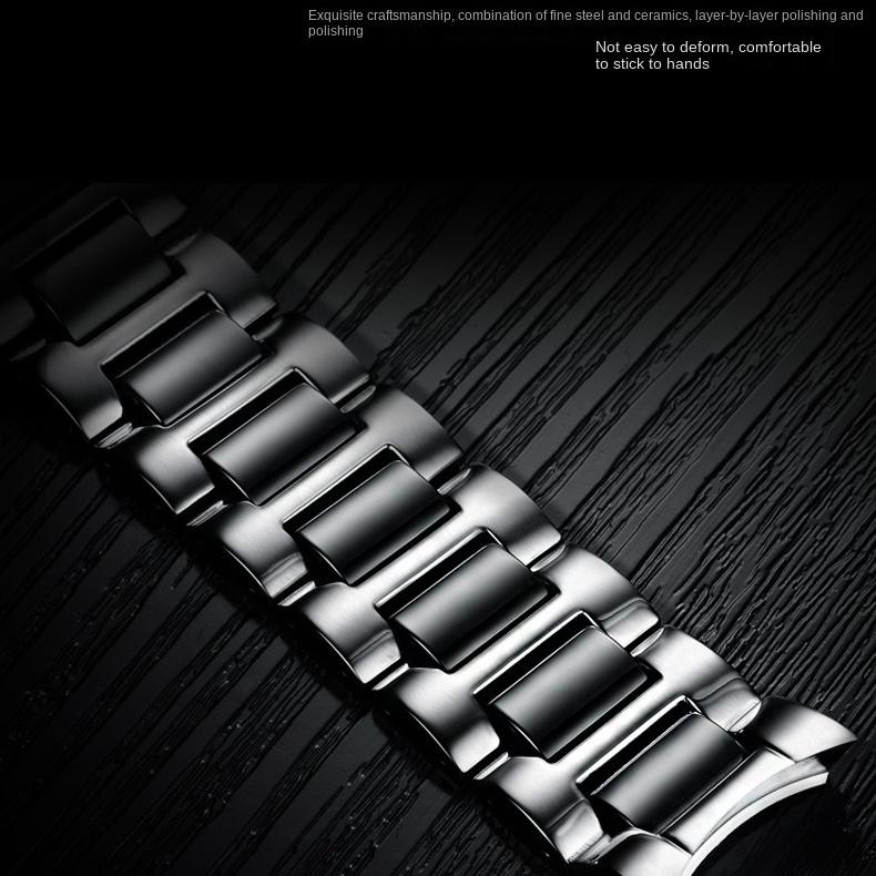 JINSHIDUN Multi-functional Men's Watch Men's Trend Double Calendar Ceramic Waterproof Automatic Mechanical Watch