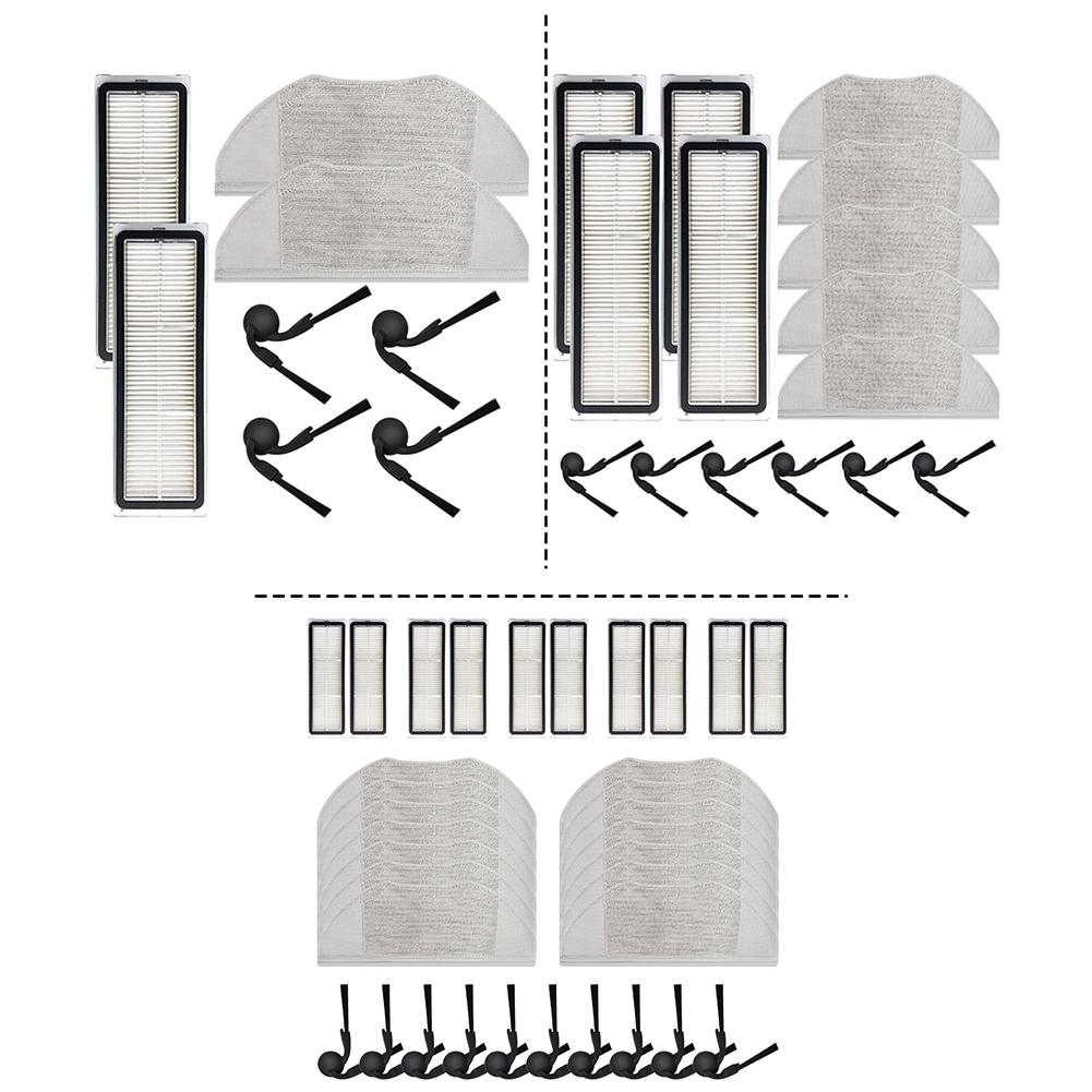 For Xiaomi Robot Vacuum S40 OV81 Spare Parts Set Side Brushes HEPA Filter and Mop Cloths for Efficient Floor Cleaning