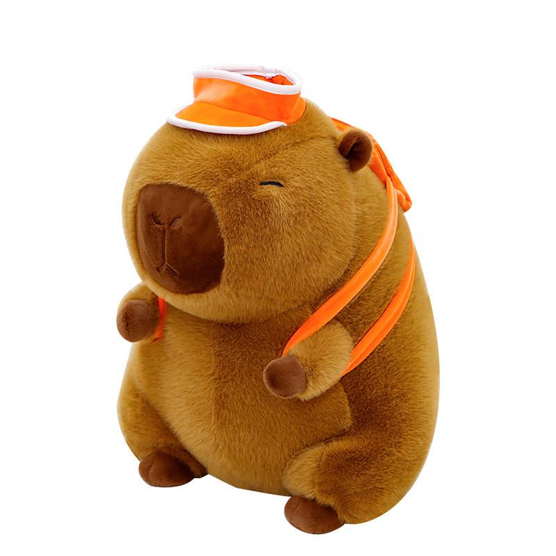 Backpack Capybara Basketball Plush Toy Cozy Kids Companion Stuffed Gift Animal