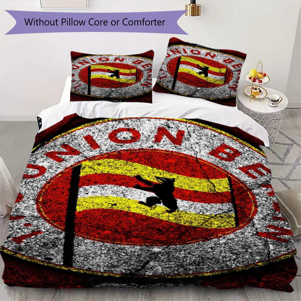 

Union Berlin Pattern Bedding uilt Set uilt Cover Pillowcase Home Decoration Birthday Gift (1 * duvet cover + 2 * pillowcase without core)96 240x220cm