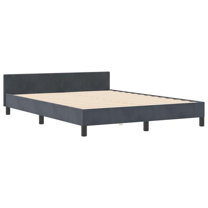 vidaXL Bed Frames Dark Grey 140x200 Cm Velvet 3344880