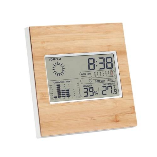 MidOcean Bamboo Digital Desk Clock