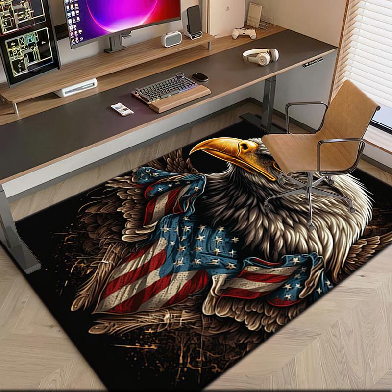 1pc American Eagle Carpet Rug for Living Room Bedroom Home Sofa Decoration,Kids Play Non-slip Floor Mat
