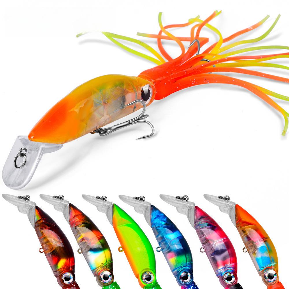 

10cm Matsumoto Plastic Squid Lure with Tentacles, 18.5g Bionic Fish Bait DW321