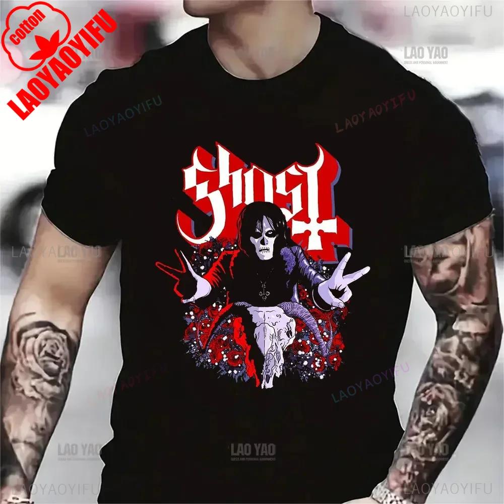 Authentic GHOST Band Papa Wrath Tops Tee Cotton T Shirt Unisex NEW Harajuku Funny Fashion Top Vintage Classic Streetwear T-Shirt