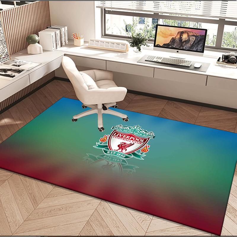 1PC rug Football Liverpool Crest Carpet, Chair Rug,Area Rug for Office Bedroom living rooms bedroom, Doormat decor Christmas fan gifts