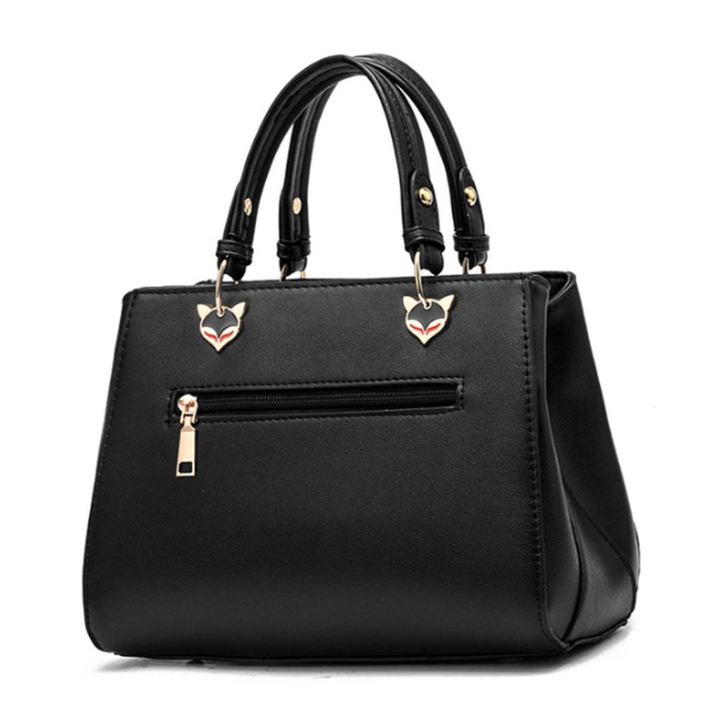 Women Shoulder Bag Stylish Large Capacity Pu Leather Color Block Handbag for Work Daily Purple One Size