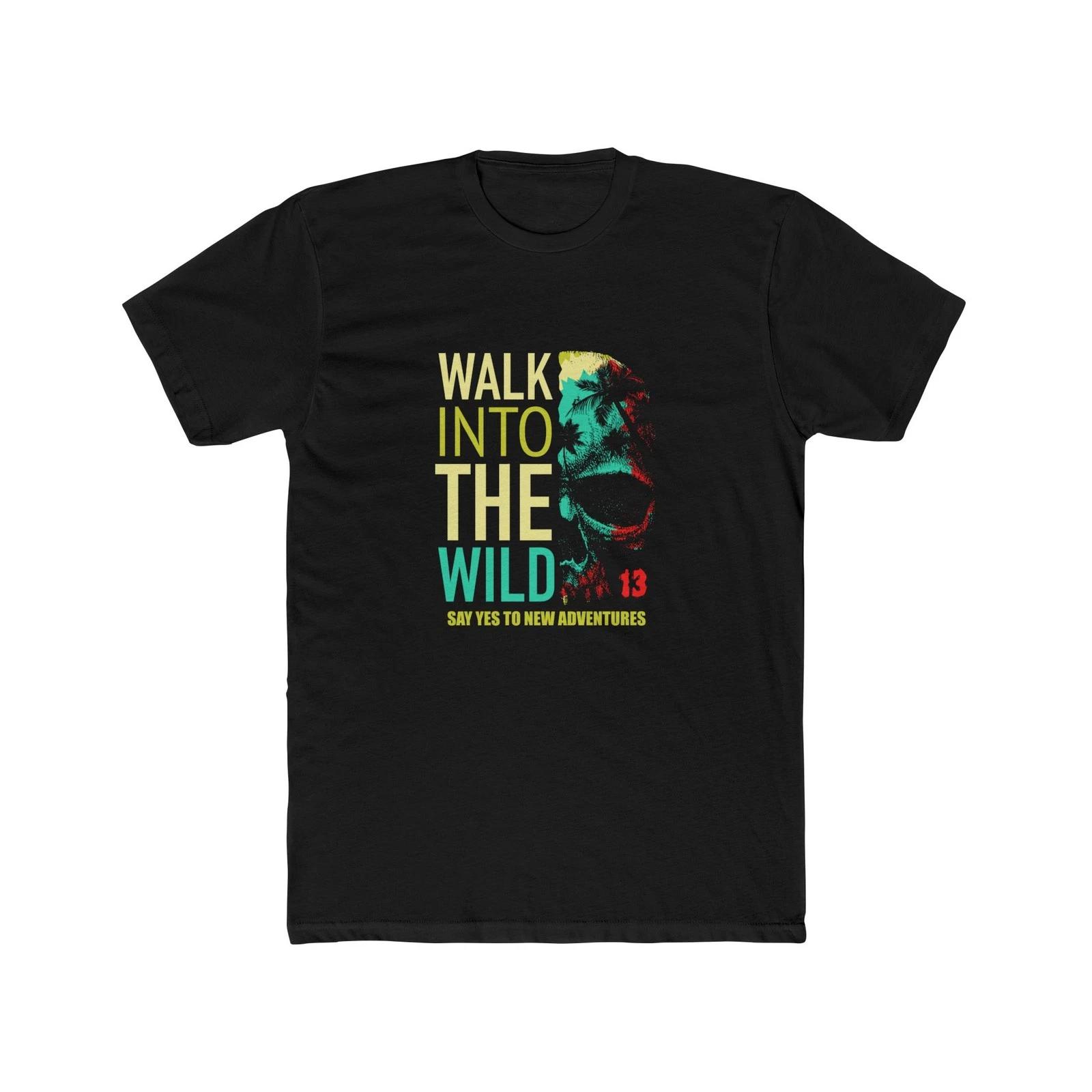 

Walk Into The Wild T-Shirt | Adventure Skull Graphic Tee, Cool Style, Comfort S
