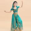 Halloween Princess Dress New Jasmine Princess Aladdin Divine Lamp Children's Set Indian Dance Girl Performance Dress