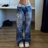 Harajuku Grunge Vintage Low Waisted Cargo Pants Y2K Aestheti
