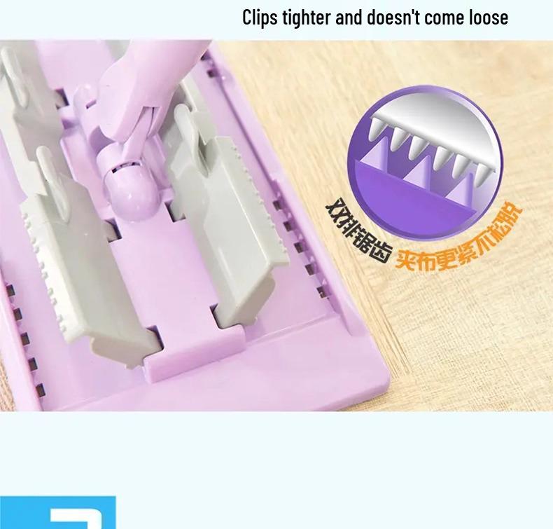 Miao Jie Washable Clip-on Flat Mop Head for Wood Floors
