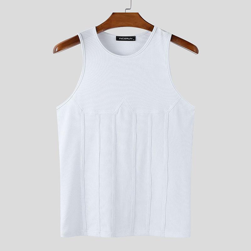 INCERUN Men Sleeveless Casual Fitted Gym Sport Tank Tops