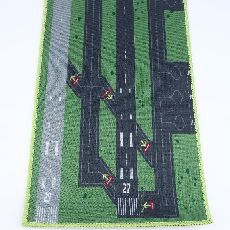 Runway Design Floor Rug 1Pcs Aviation Airport Track Non-Slip Soft Mat for Bedroom Game Room Living Room