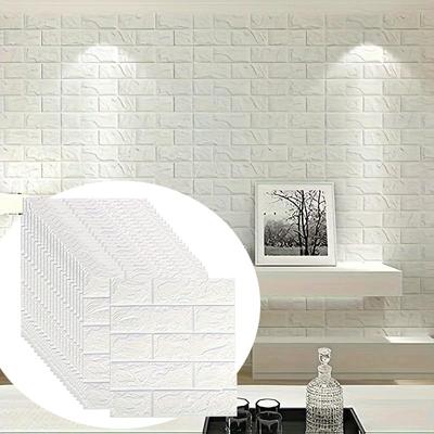 25 Pcs 3D Brick Peel and Stick Wallpaper Self Adhesive Waterproof PE Foam Paintable Wall Panels For Bedroom TV Wall Home Decoration