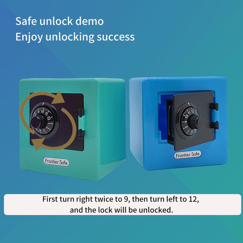 Mini Bank Money Box Retro Atm Rotating Password Cash Coins Saving Box Bank Safe Box Automatic Deposit Banknote Christmas Gift