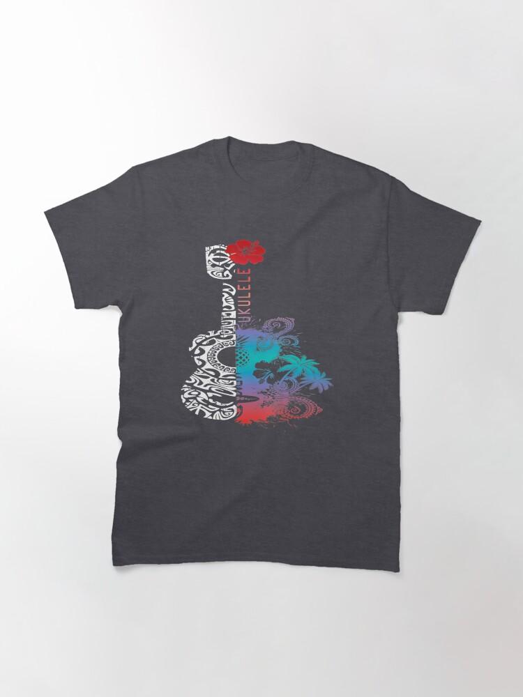Tattoo Tribal Pattern Ukulele Hawaii Music Classic T-Shirt