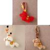 Plush Pony Bag Charm With Handmade Craft For Casual Daily Use