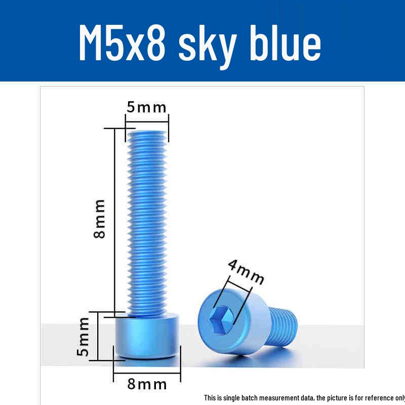 

M5 Anodized Aluminum Cup Head Hex Socket Screws - Lightweight, Durable, Wear-resistant