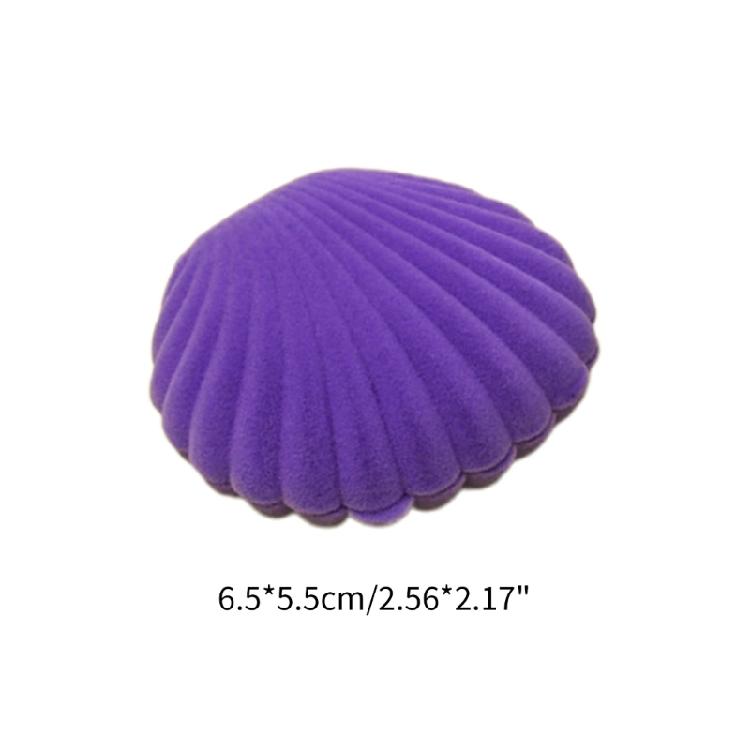 Velvet- Cloth Ring Jewelry Storage Gift Shell Box Ring Earrings Jewelry Showcase