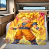 1 Stück Son Goku Druck Flanelldecke, Hohe Qualität für alle Jahreszeiten, Heimdekoration, Wärme und Komfort, Perfekt für Weihnachtsgeschenke