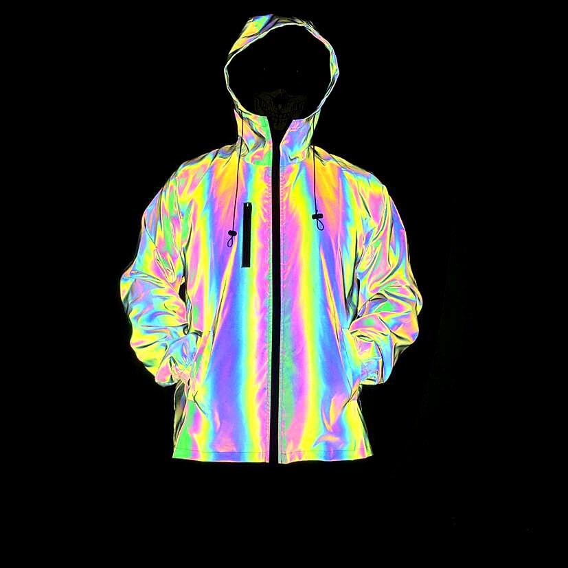 New Iridescent Reflective Hooded Jacket -